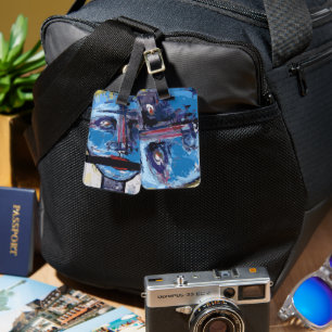 Abstract Face Luggage Tag