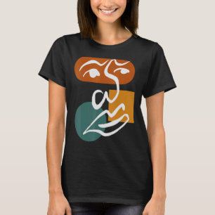 Abstract Face One Line Women Men Kids Boys Girls T T-Shirt