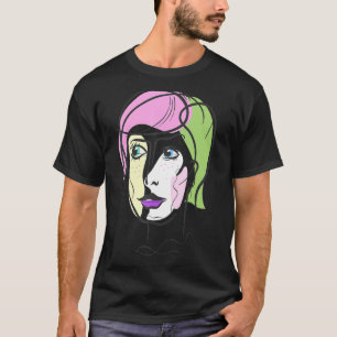 Abstract Face One Line Women Men Kids Boys Girls T T-Shirt