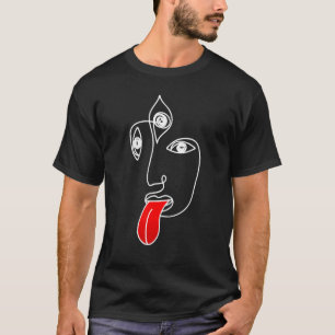 Abstract Face One Line Women Men Kids Boys Girls T T-Shirt