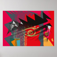 Abstract face painting, wall art, vintage design i