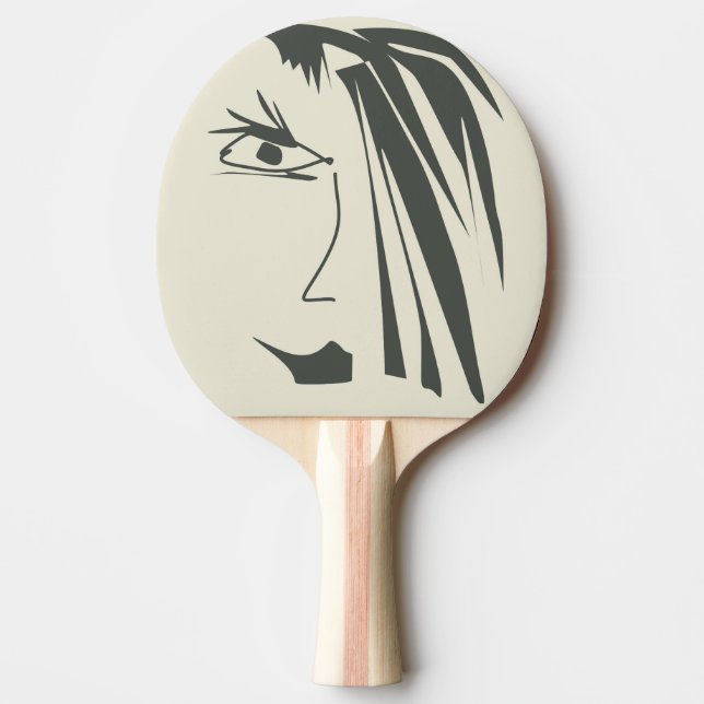 Abstract face . ping pong paddle (Front)