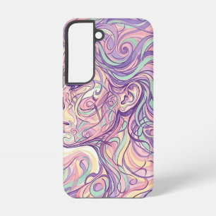 Abstract Face Portrait Pastel Ink Samsung Cases