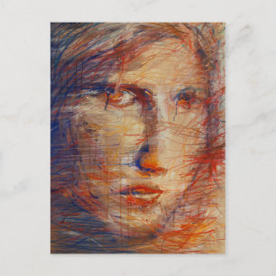 Abstract Face Postcard