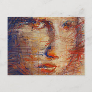 Abstract Face Postcard