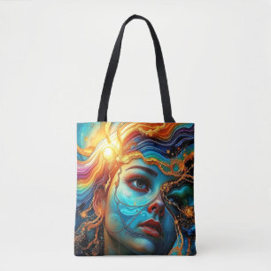 Abstract Face Tote Bag