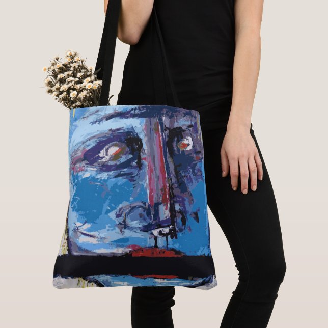 Abstract Face  Tote Bag (Close Up)