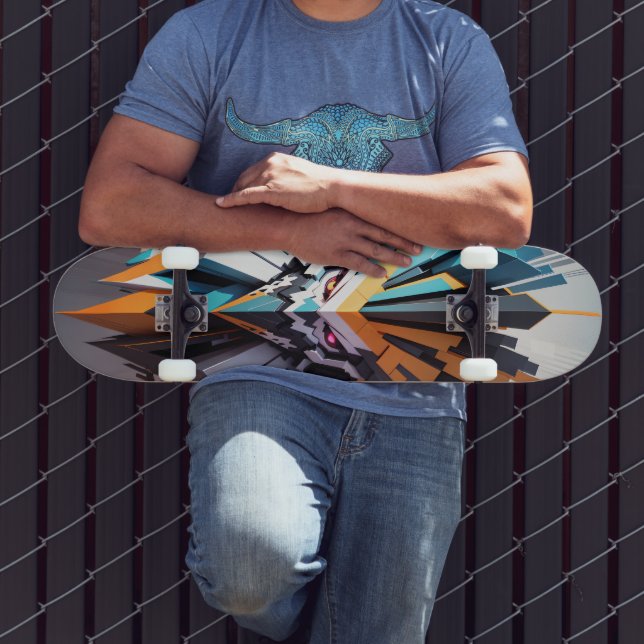Abstract Face. Transformers Style Skateboard (Outdoor 3)