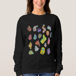 Abstract Faces  Artistic Faces Funky Sweatshirt