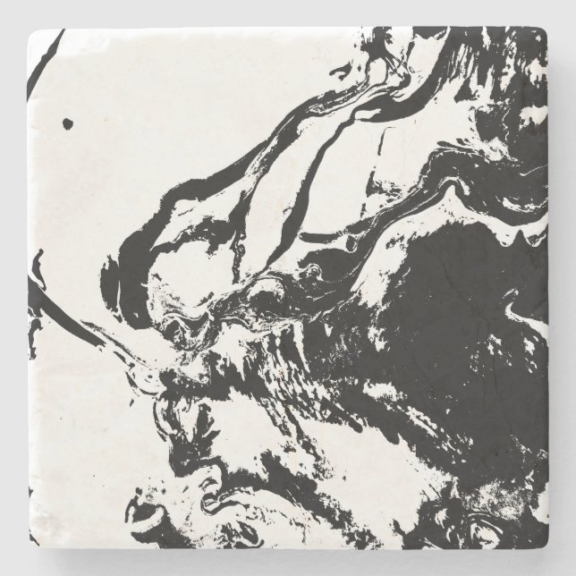 Abstract Faces Incidental Art Stone Coaster (Front)