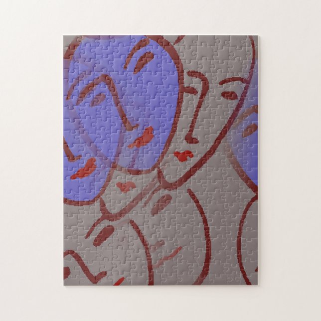Abstract Faces Jigsaw Puzzle (Vertical)