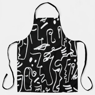 Abstract Faces Masks: Geometric Pattern Apron