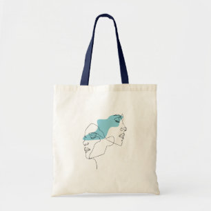 Abstract Facescape Tote Bag