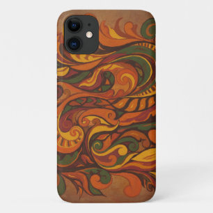 ABSTRACT FALL COLOR DESIGN iPhone 11 CASE