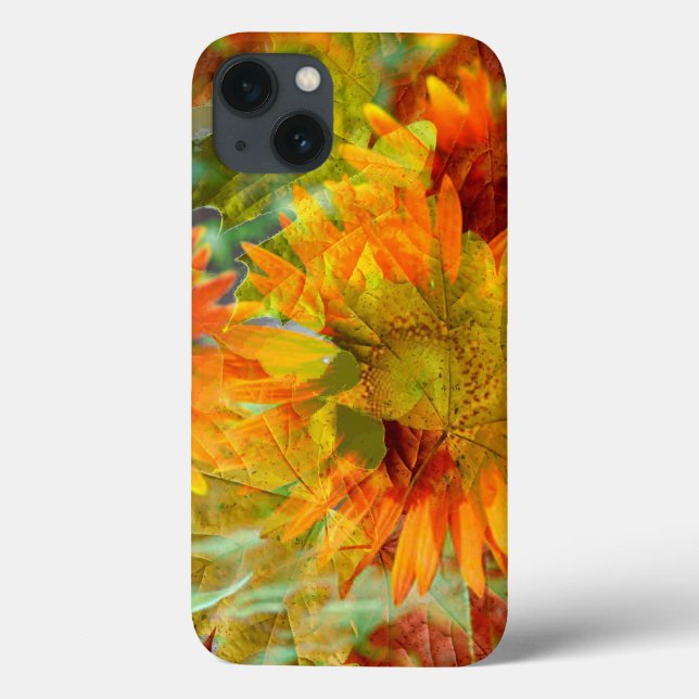 Abstract Fall Colour Flowers Case-Mate iPhone Case (Back)