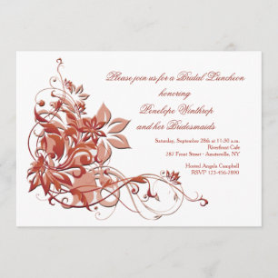 Abstract Fall Floral Invitation