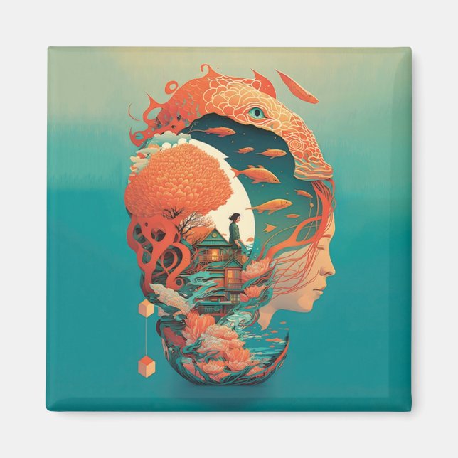 Abstract Fantasies World of Impossible Objects Magnet (Front)