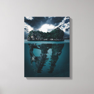 Abstract Fantasy Artistic Island Canvas Print