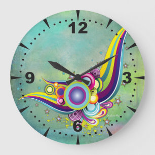 Abstract Fantasy Large Clock