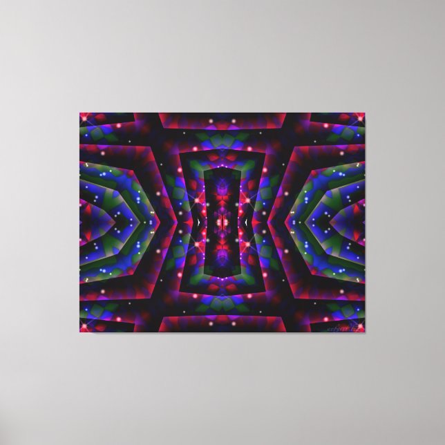 Abstract Fantasy Night Twinkling Skies Canvas Print (Front)