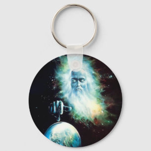 Abstract Fantasy Zeus Watches World Key Ring