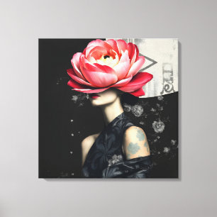 Abstract Fashion Portrait  Canvas Print