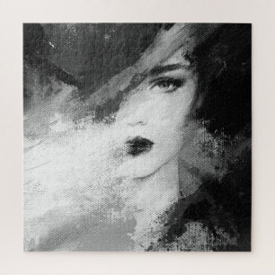 Abstract Fashion Woman Acrylic Painting Jigsaw Puzzle