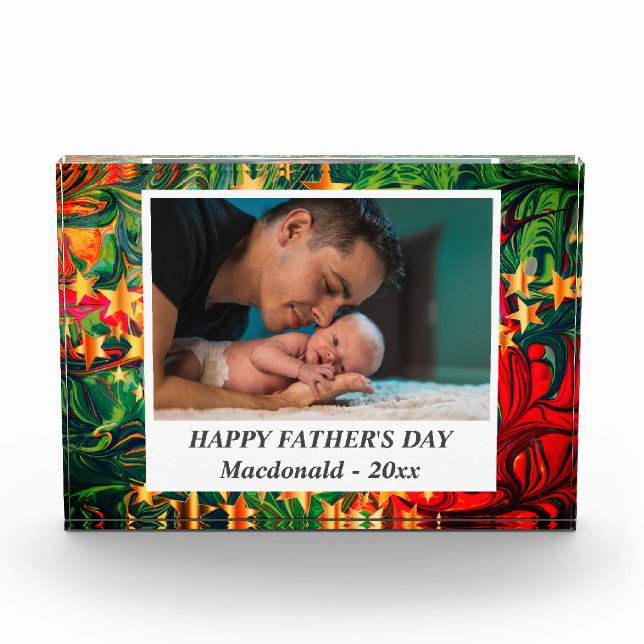 Abstract FATHERS DAY Photo Block (Front)