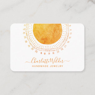 Abstract Faux Gold Circle Handmade Jewellery  Business Card