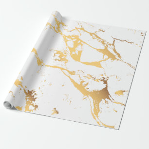 Abstract Faux Gold Modern Pattern Wrapping Paper