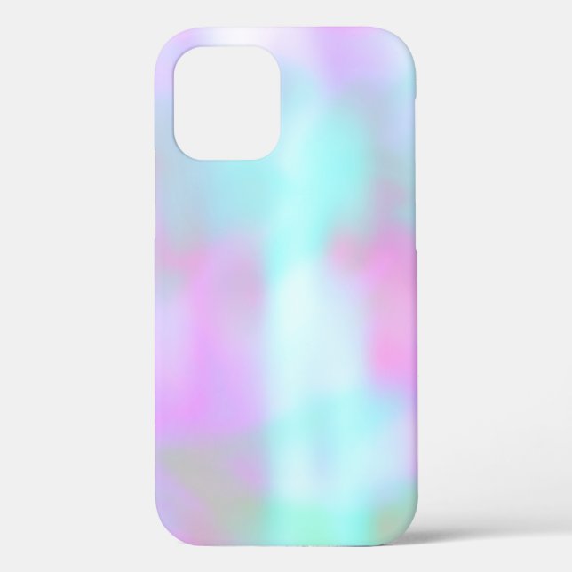 Abstract Faux Hologram Colourful Pink Blue Case-Mate iPhone Case (Back)