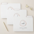 Abstract Faux Rose Gold Monogram Logo