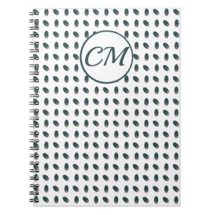 Abstract Feather Dark Notebook