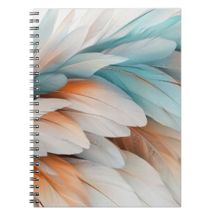 Abstract Feather Flow – Soft Elegance Notebook