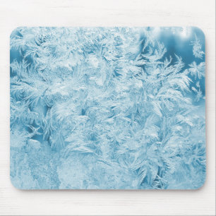 Abstract feathers and snowflakes mouse mat
