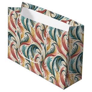 Abstract Feathers Large Gift Bag