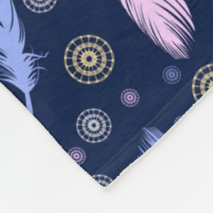 abstract feathers pattern fleece blanket