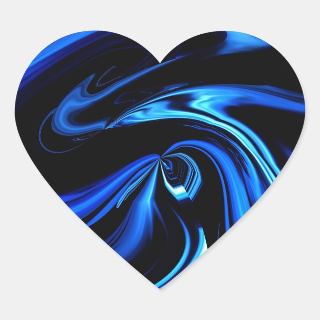 Abstract Feeding The Blue Whale Heart Sticker (Front)