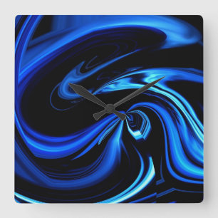 Abstract Feeding The Blue Whale Square Wall Clock