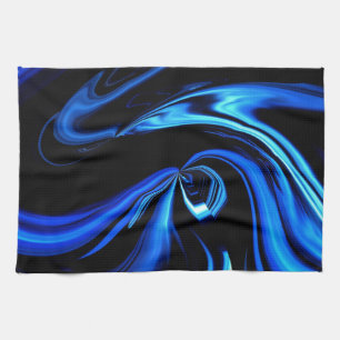 Abstract Feeding The Blue Whale Tea Towel