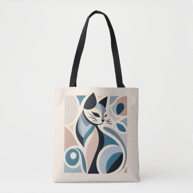Abstract Feline Grace Tote Bag (Front)