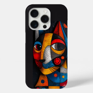 Abstract Feline Masterpiece - Colourful Cat Art  iPhone 15 Pro Case