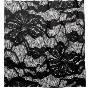 Abstract female black and white dress as backgroun shower curtain