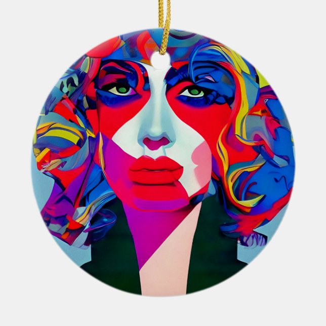 Abstract Female Ceramic Tree Decoration (Front)