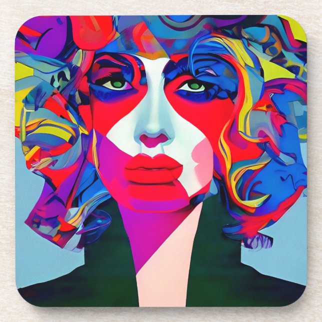 Abstract Female Coaster (Front)