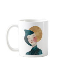 Abstract Female Design - Lady In Blue Mug