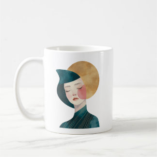 Abstract Female Design - Lady In Blue Mug