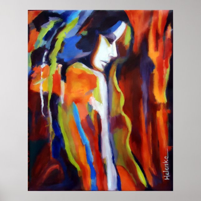 Abstract Female Figure Painting - Art prints (Front)