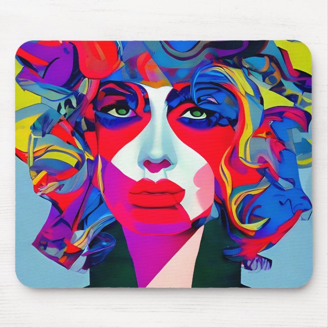 Abstract Female Mouse Mat (Front)
