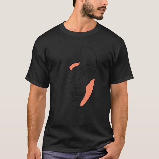 Abstract Feminine Face T-Shirt (Front)